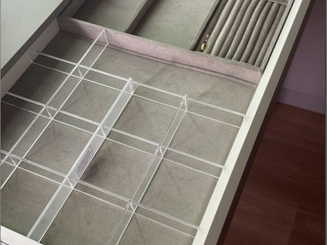 Divisorias modulares para gaveta sob medida